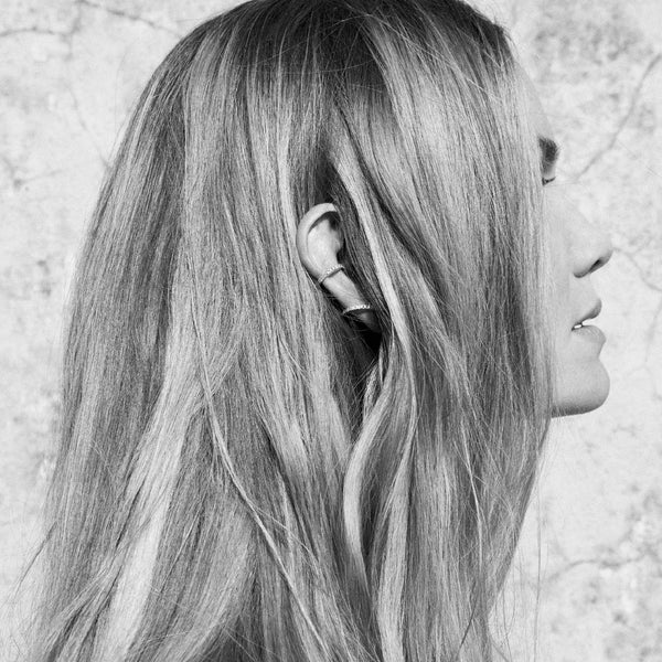 Lip/Ear Cuff Diamanti e Oro Bianco