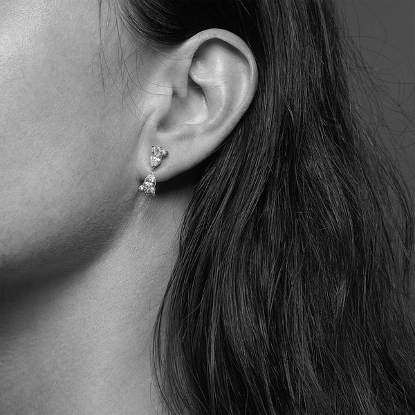 Essential Pear Deluxe Orecchino Diamanti e Oro Bianco