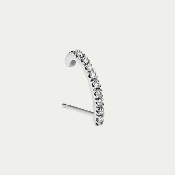 Hook Orecchino Oro Bianco e Diamanti