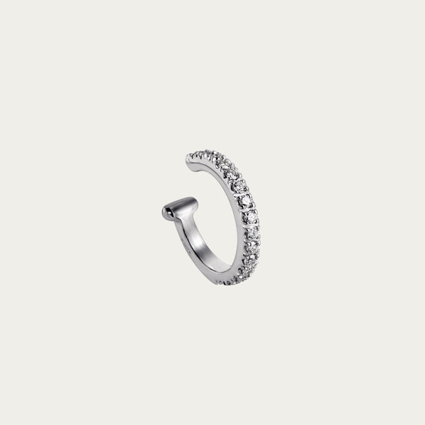 Lip/Ear Cuff Diamanti e Oro Bianco