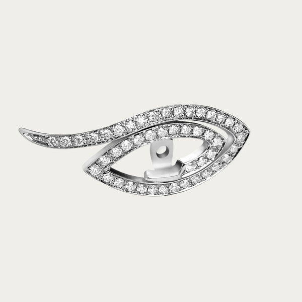 Eye Earring With Diamonds And White Gold